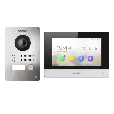 Комплект видеодомофона Hikvision DS-KIS703Y-P