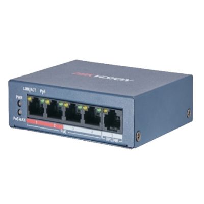 DS-3E0105P-E/M(C), PoE Коммутатор, Hikvision