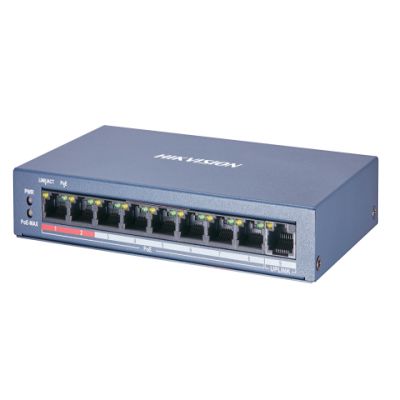 DS-3E0109P-E/M(B), PoE Коммутатор, Hikvision