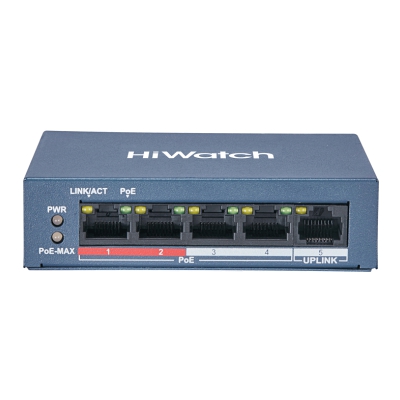 DS-S504GP, PoE Коммутатор, HiWatch