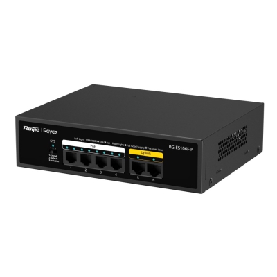 RG-ES106F-P, PoE Коммутатор, Ruijie | Reyee