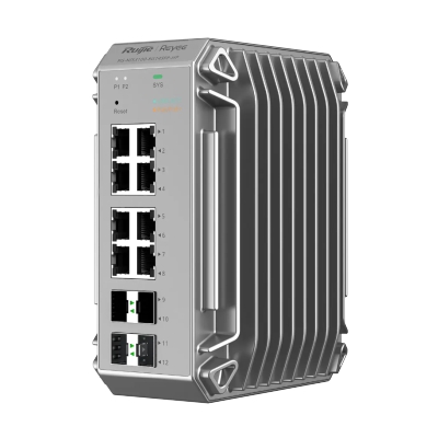 RG-NIS3100-8GT4SFP-HP, PoE Коммутатор, L2 управляемый, индустриальный, Ruijie | Reyee